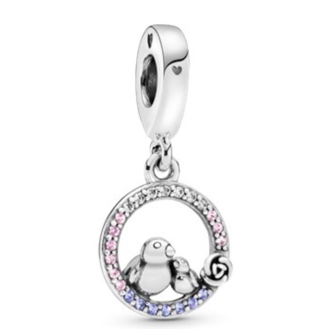 Mother Baby Bird Dangle Charm Item #797060NPRMX FINAL SALE