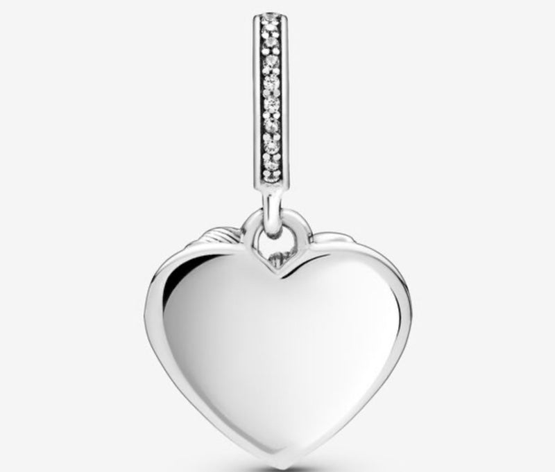 Bow Love Heart Dangle Charm – Fiancée Jewellers