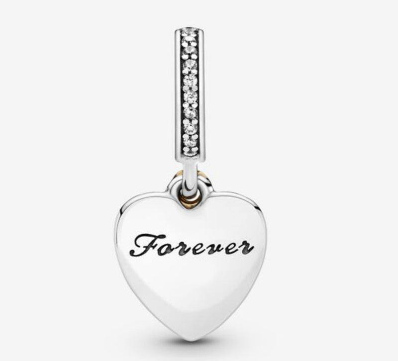 I Love You Forever Heart Dangle Charm – Fiancée Jewellers