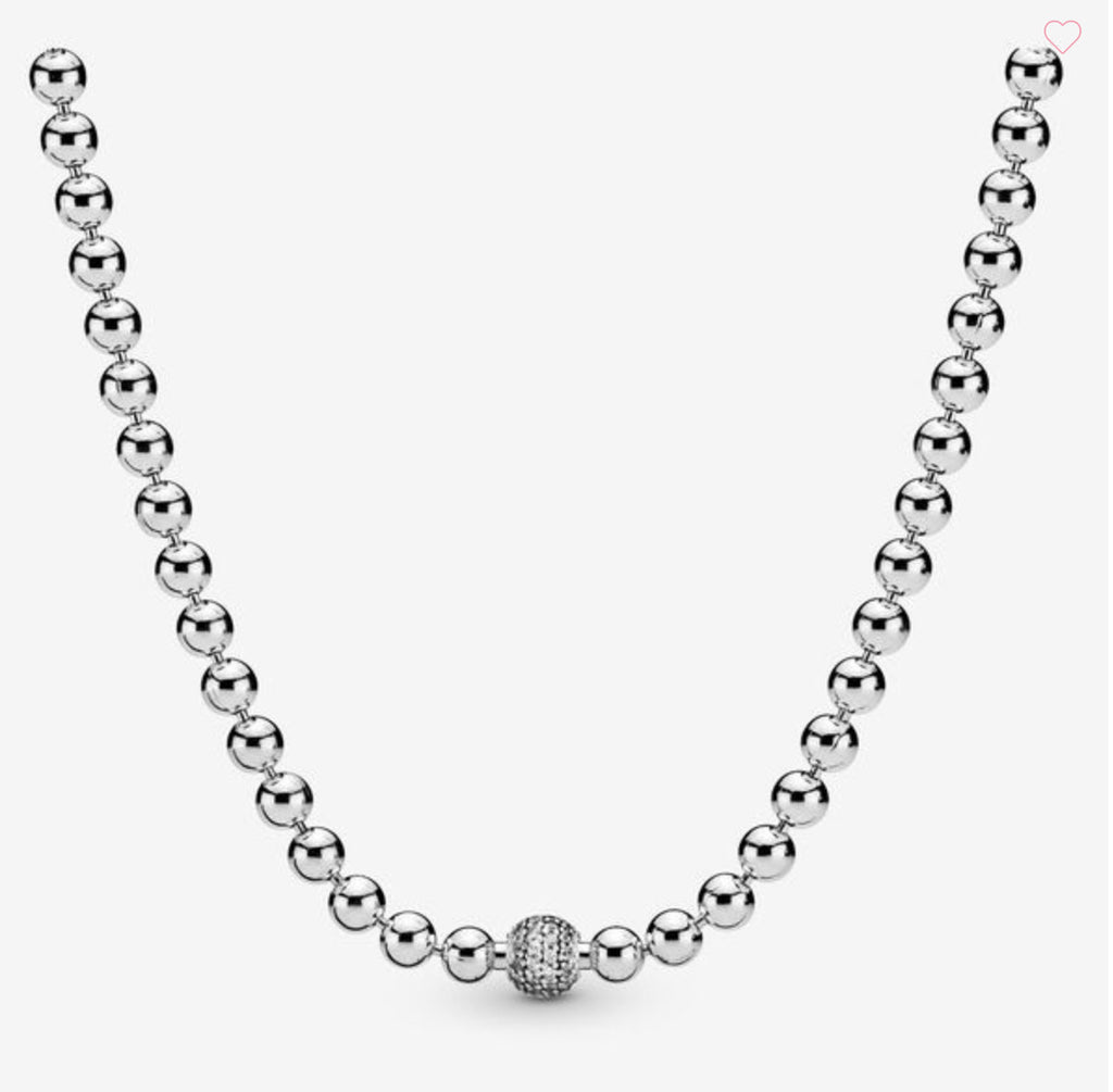 Beads & Pavé Necklace