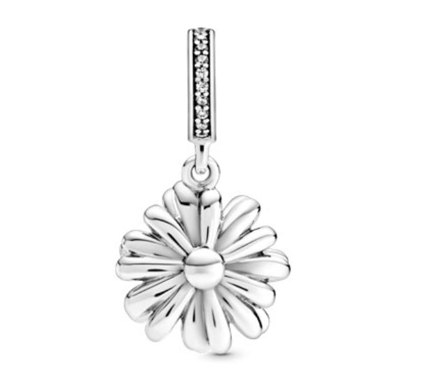 Sparkling Daisy Flower Dangle Charm - Item #798813C01 - FINAL SALE