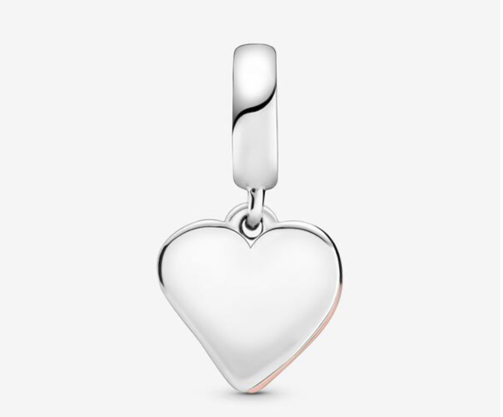 Sparkling Freehand Heart Dangle Charm