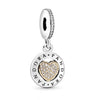 Pandora Logo Pavé Heart Dangle Charm - Item #792082CZ - FINAL SALE