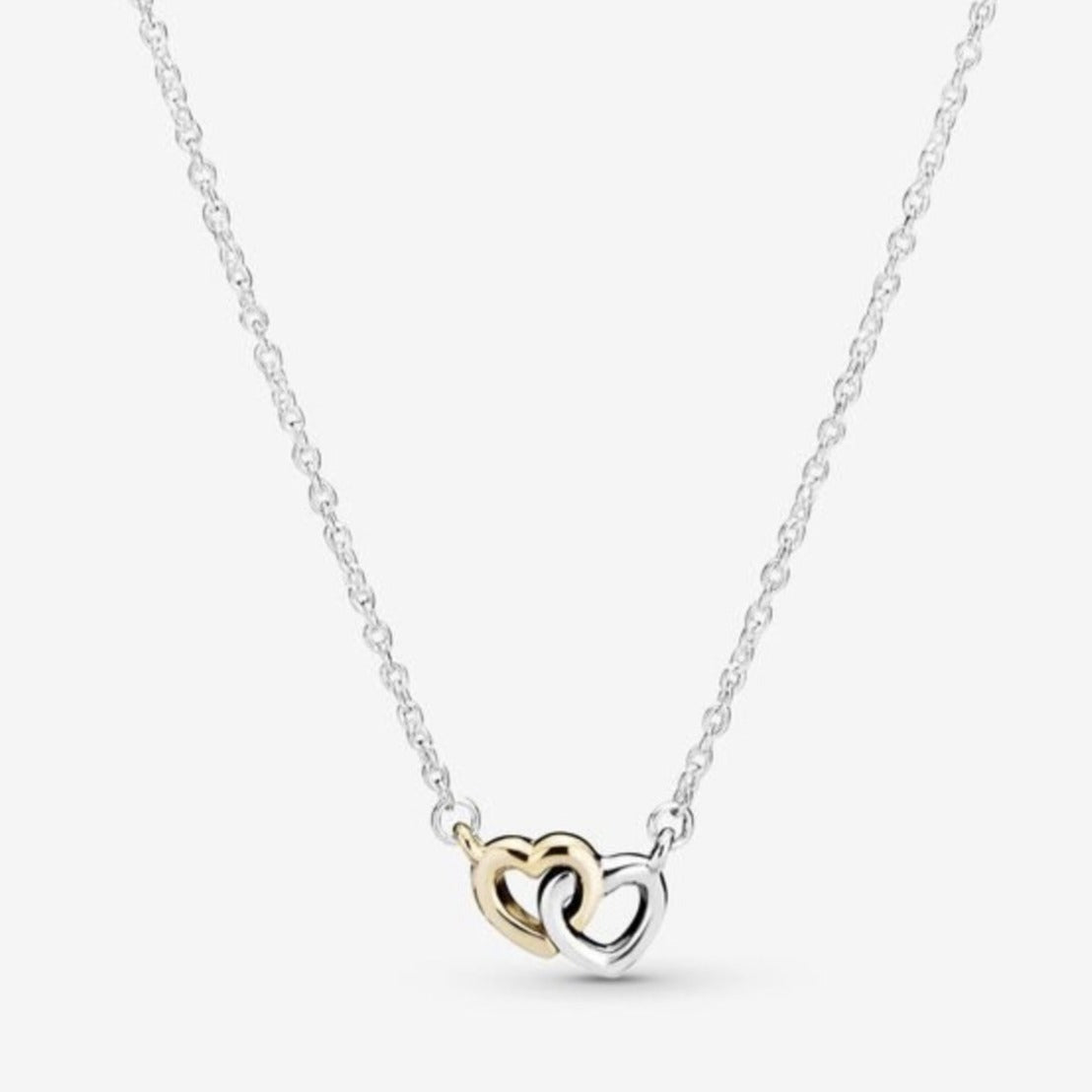 Pandora Heart to Heart Necklace Sterling Silver & CZ | eBay