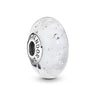 White Fizzle Glass Charm - Item #791617CZ - FINAL SALE