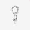 Misty Rose Beaded Heart Dangle Charm (June)