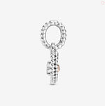 Misty Rose Beaded Heart Dangle Charm (June)