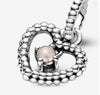 Misty Rose Beaded Heart Dangle Charm (June)